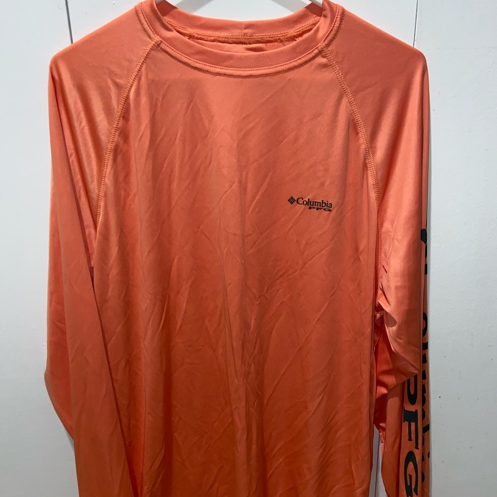 Orange long sleeve Columbia shirt